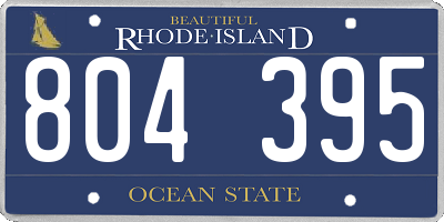 RI license plate 804395