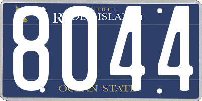 RI license plate 8044