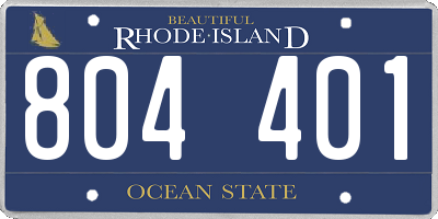 RI license plate 804401