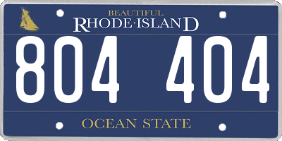 RI license plate 804404