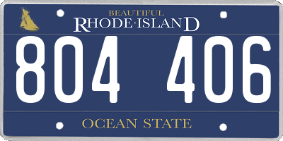 RI license plate 804406