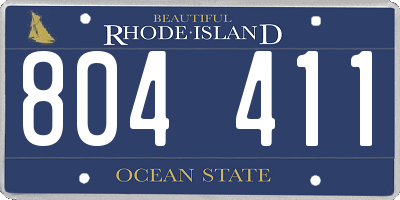 RI license plate 804411
