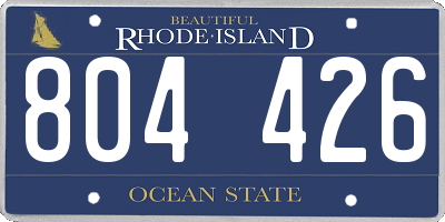 RI license plate 804426