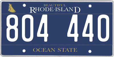 RI license plate 804440