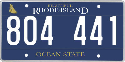 RI license plate 804441