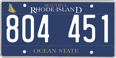 RI license plate 804451