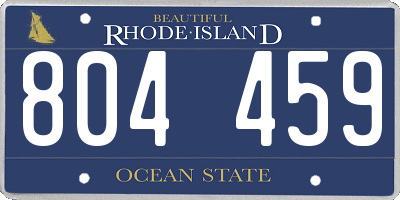 RI license plate 804459