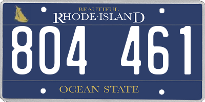 RI license plate 804461