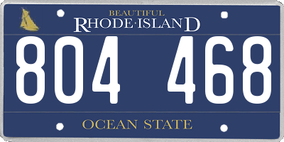 RI license plate 804468