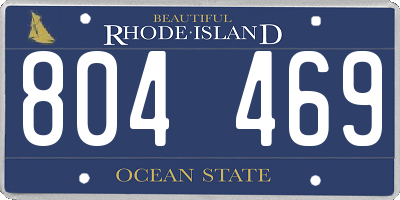 RI license plate 804469