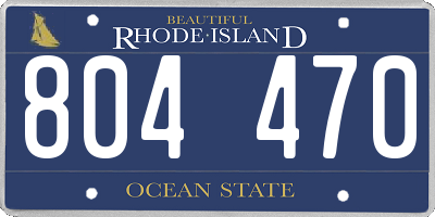 RI license plate 804470