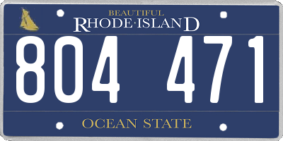 RI license plate 804471