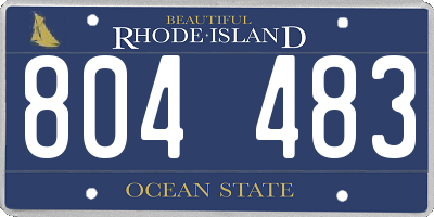 RI license plate 804483