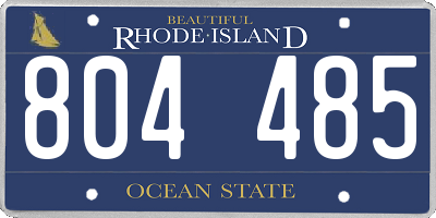 RI license plate 804485