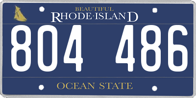 RI license plate 804486