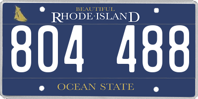 RI license plate 804488
