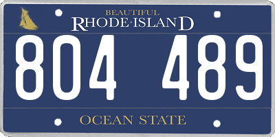 RI license plate 804489