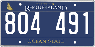 RI license plate 804491