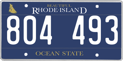 RI license plate 804493