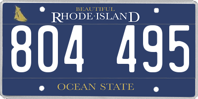RI license plate 804495