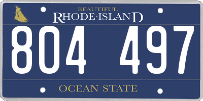 RI license plate 804497