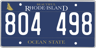 RI license plate 804498