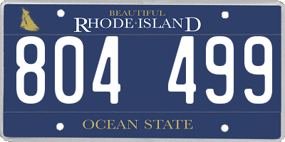 RI license plate 804499
