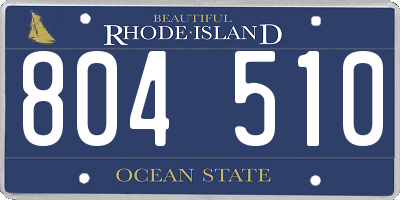 RI license plate 804510