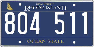 RI license plate 804511