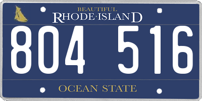 RI license plate 804516