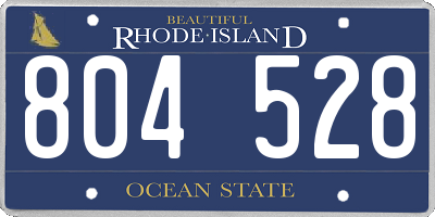 RI license plate 804528