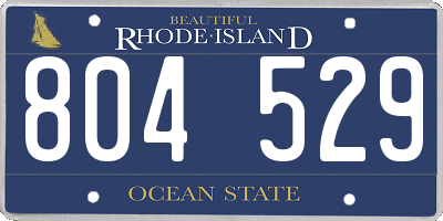 RI license plate 804529