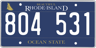 RI license plate 804531