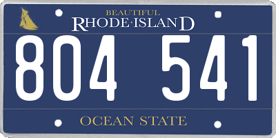 RI license plate 804541