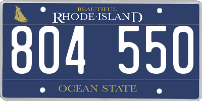 RI license plate 804550