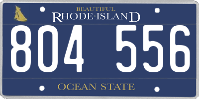 RI license plate 804556