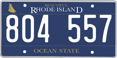 RI license plate 804557