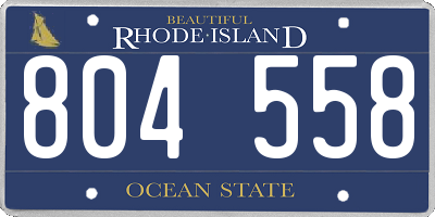 RI license plate 804558