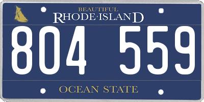 RI license plate 804559