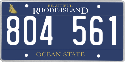 RI license plate 804561