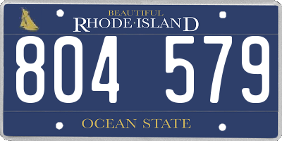 RI license plate 804579