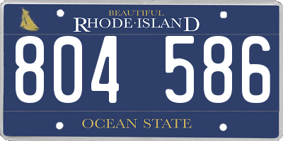 RI license plate 804586