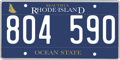 RI license plate 804590