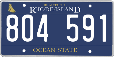 RI license plate 804591