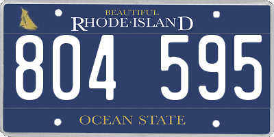 RI license plate 804595
