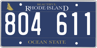 RI license plate 804611