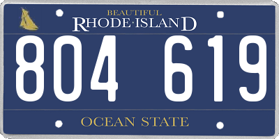 RI license plate 804619