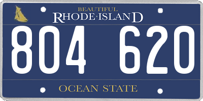 RI license plate 804620