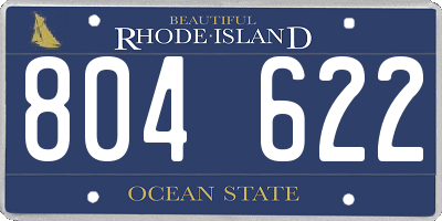 RI license plate 804622