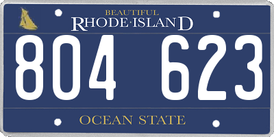 RI license plate 804623